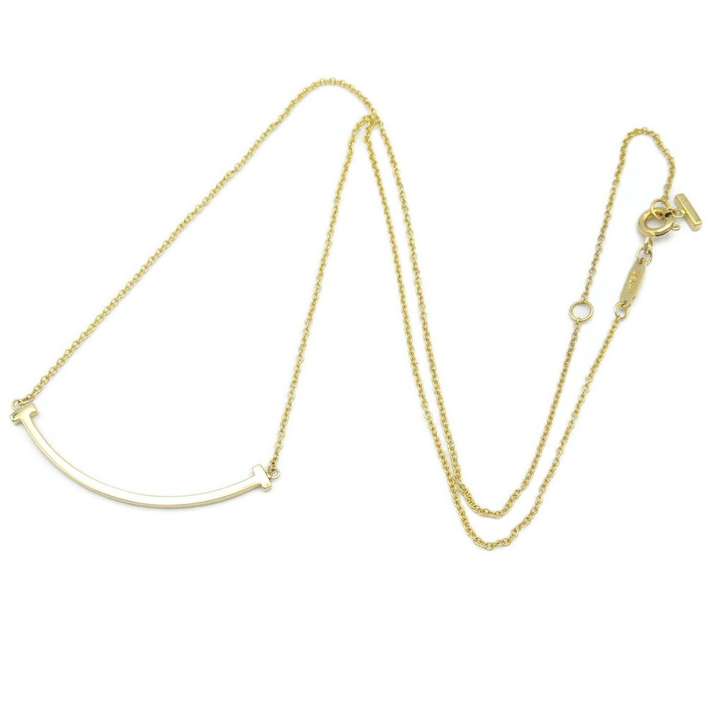 TIFFANY & CO. T Smile Necklace Small K18 Yellow Gold Gold - Picture 4 of 7